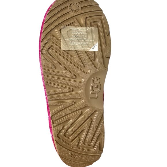UGG Mini Velvet Classic Bootie, Ugg Plush, Pink, Kids/Womens, 6 Youth 8 Womens - Picture 10 of 11